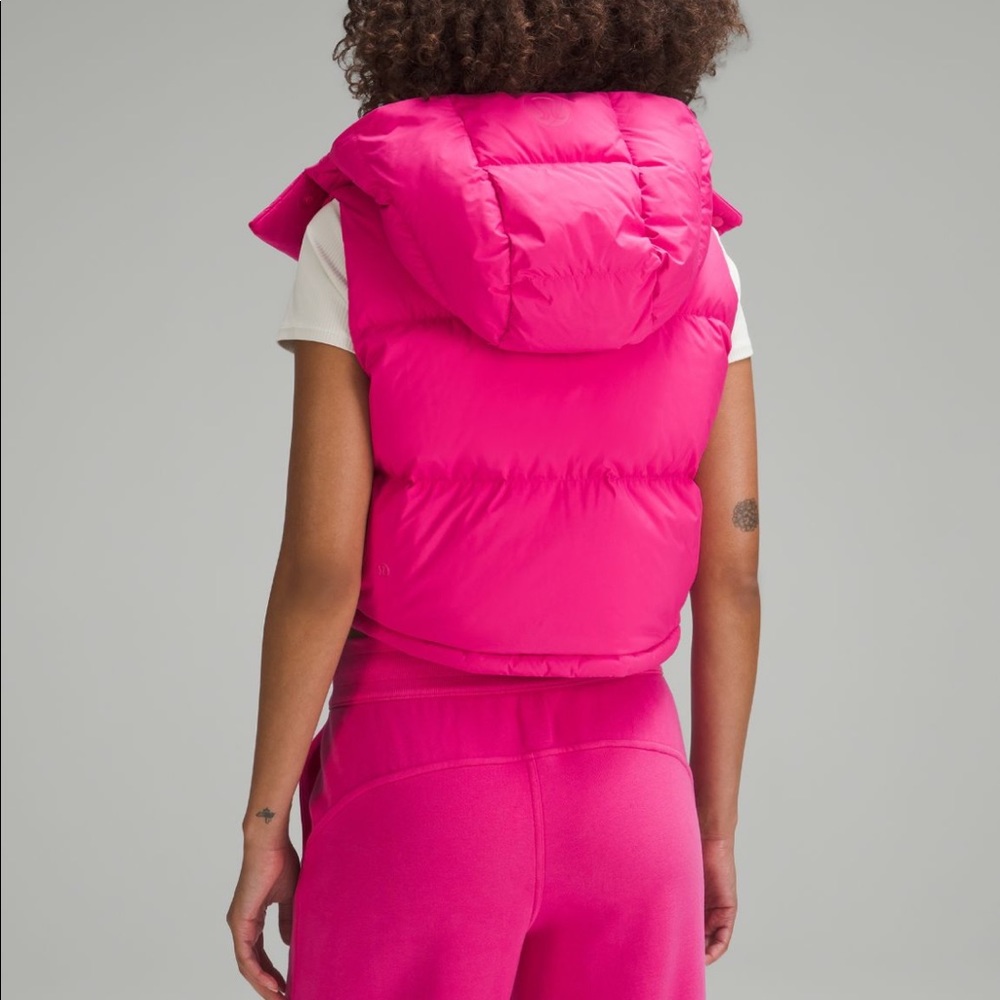 Lululemon sonic pink wonder puff cropped vest